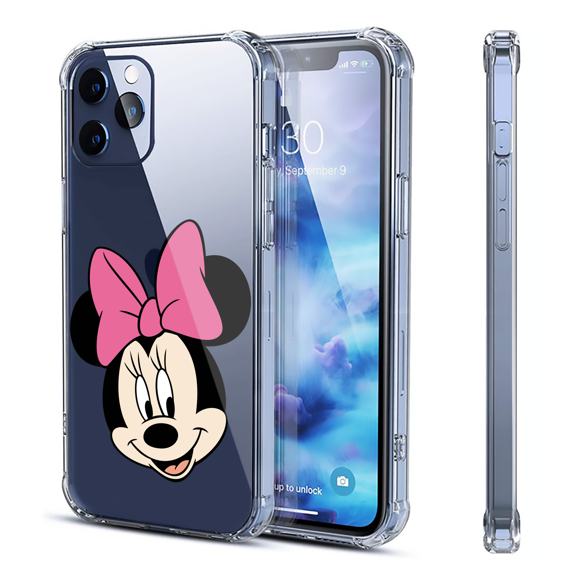 （画像用） ミッキーマウス Mickey Mouse 【iPhone 12シリーズ対応】透明スマホケース（クリアソフトケース）